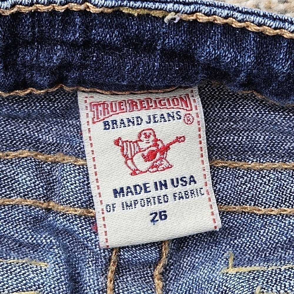 True Religion World Tour JULIE Skinny Jeans MADE IN USA Flap Pockets Size 26 - Picture 7 of 16